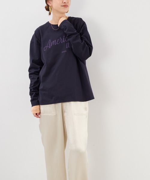 AMERICANA（アメリカーナ）の「15th ANNIVERSARY 【AMERICANA×MICA&DEAL】ロングスリーブTシャツ（Tシャツ/カットソー・レディース・ネイビー/グレー/ブラウン/ホワイト・FREE）」の18枚目の写真