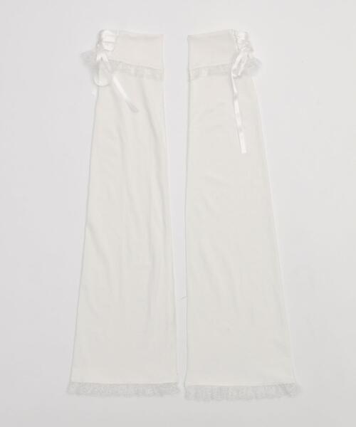 Whinny（ホワイニー）の「Whinny/お姫様のヒザカクシ（レッグウォーマー・レディース・ホワイト/ブラック・FREE）」の13枚目の写真