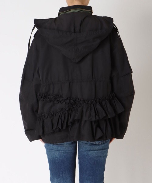 Three Four Time(スリーフォータイム)の「フード付きリバーシブルジャケット(ブルゾン・レディース・ブラック・FREE)」の21枚目の写真