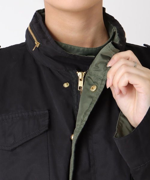 Three Four Time(スリーフォータイム)の「フード付きリバーシブルジャケット(ブルゾン・レディース・ブラック・FREE)」の2枚目の写真