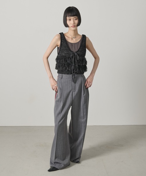 カラーラインヘリンボーンストライプスラックス（スラックス）｜AIC