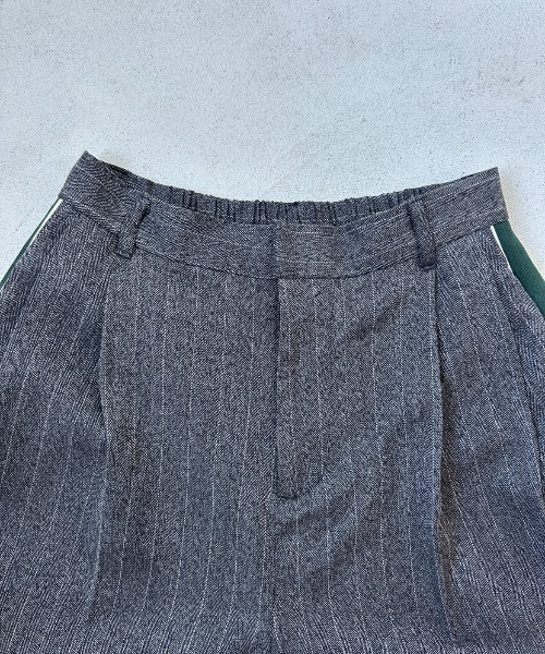 セール】カラーラインヘリンボーンストライプスラックス（スラックス