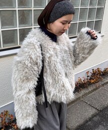 WILLOW | 【willow】クリンクルミックスファーアウター(ブルゾン)