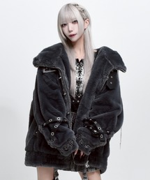 REFLEM(レフレム)の『REFLEM/レフレム』ベルト付きハイネックファーパーカー/ファーブルゾン フーディー(ブルゾン)