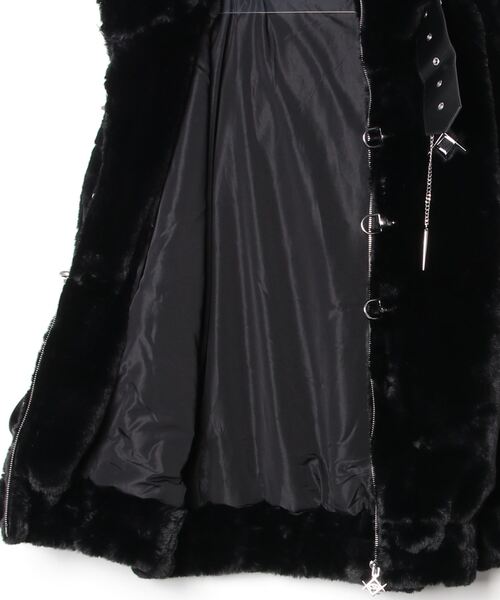 REFLEM/レフレム』ベルト付きハイネックファーパーカー/ファーブルゾン