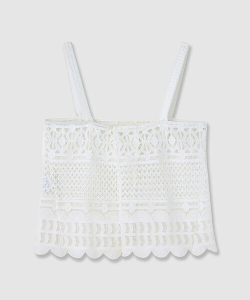 allureville（アルアバイル）の「レースキャミ（シャツ/ブラウス・レディース・ブラック/オフホワイト・2）」の3枚目の写真