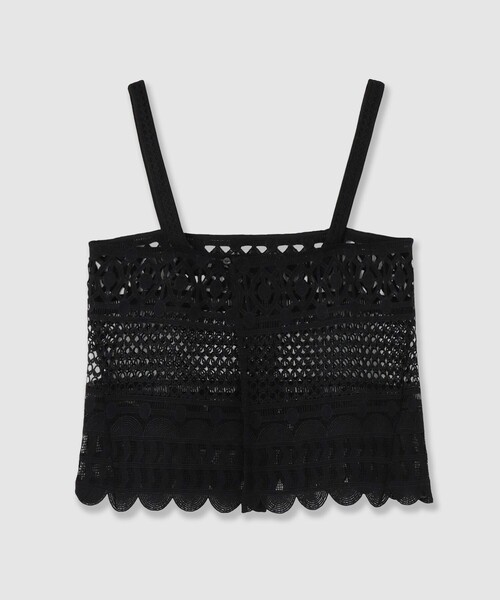 allureville（アルアバイル）の「レースキャミ（シャツ/ブラウス・レディース・ブラック/オフホワイト・2）」の5枚目の写真