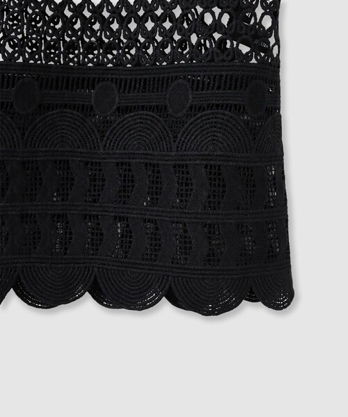 allureville（アルアバイル）の「レースキャミ（シャツ/ブラウス・レディース・ブラック/オフホワイト・2）」の7枚目の写真