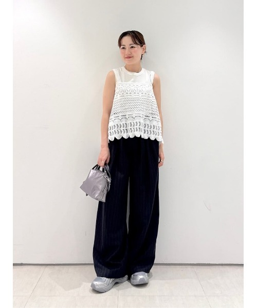 allureville（アルアバイル）の「レースキャミ（シャツ/ブラウス・レディース・ブラック/オフホワイト・2）」の13枚目の写真