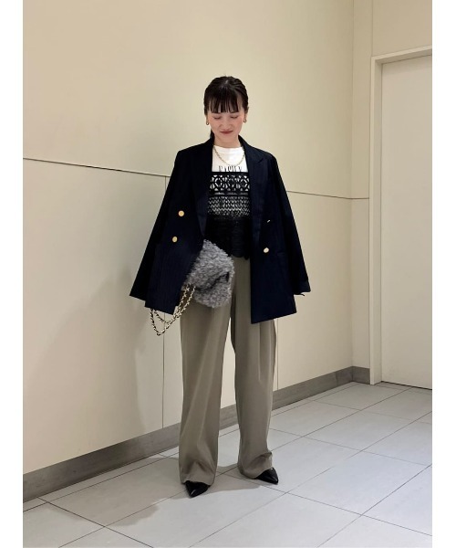 allureville（アルアバイル）の「レースキャミ（シャツ/ブラウス・レディース・ブラック/オフホワイト・2）」の12枚目の写真