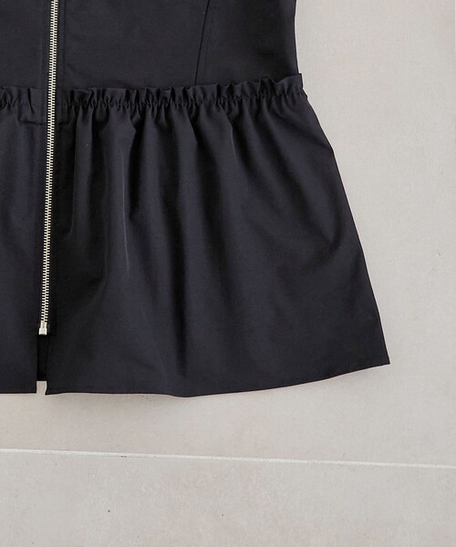 coen(コーエン)の「ペプラムジップベスト(ベスト・レディース・ベージュ/ブラック/オリーブ・FREE)」の19枚目の写真