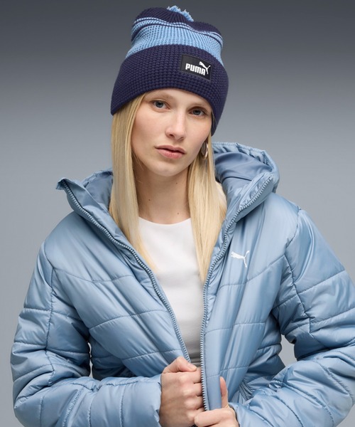 PUMA(プーマ)の「PUMA プーマ ユニセックス ESS ミッドクラウン ポム ビーニー(ニットキャップ/ビーニー・メンズ・ブルー系その他/ピンク系その他2・フリー)」の2枚目の写真