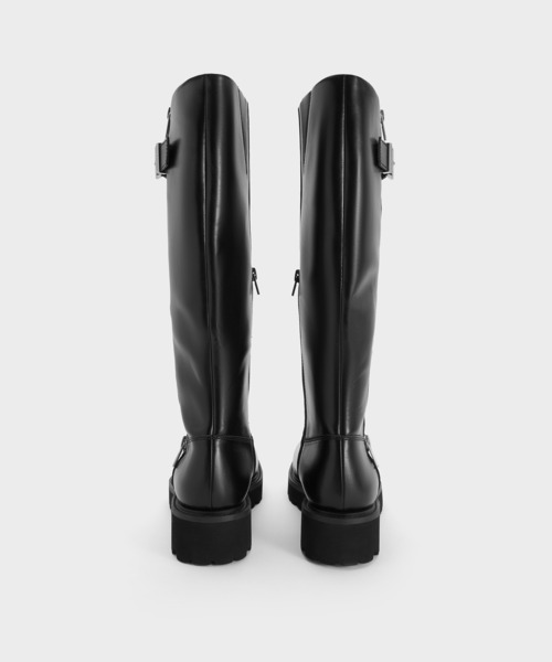Lyndon リンドン バックルサイドジップロングブーツ（ブーツ