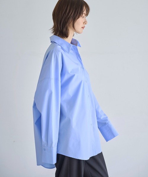 meilmada（メイルマダ）の「タイプライターオーバーサイズシャツ（シャツ/ブラウス・レディース・ブルー/ピンク・FREE）」の7枚目の写真