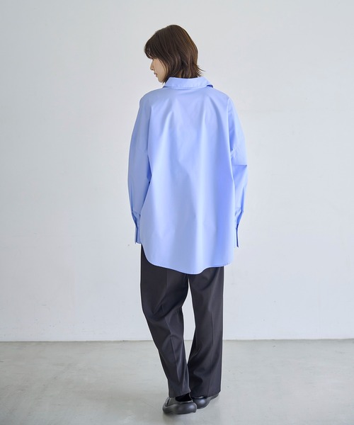 meilmada（メイルマダ）の「タイプライターオーバーサイズシャツ（シャツ/ブラウス・レディース・ブルー/ピンク・FREE）」の10枚目の写真