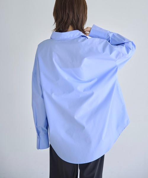 meilmada（メイルマダ）の「タイプライターオーバーサイズシャツ（シャツ/ブラウス・レディース・ブルー/ピンク・FREE）」の8枚目の写真