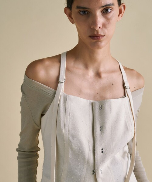 Vintage Nep Camisole Bustier｜セットアップ/ビスチェ/細見え/秋服