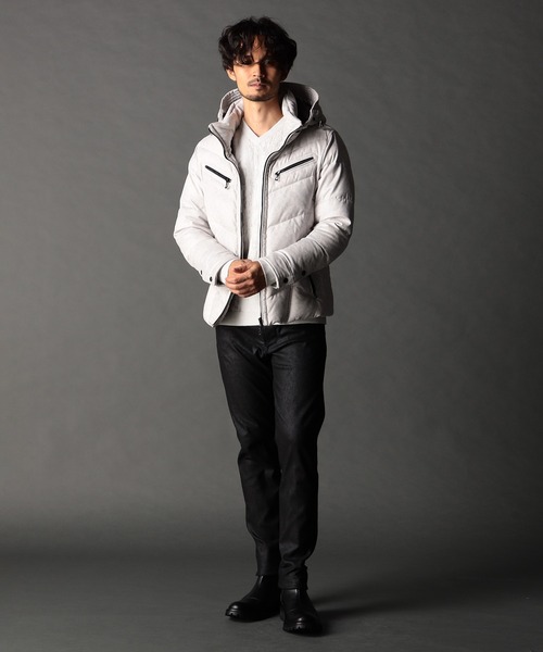 ムラプリントマイクロクロス ダウンブルゾン（ダウンジャケット/コート