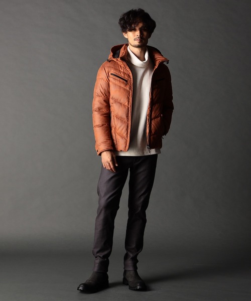 ムラプリントマイクロクロス ダウンブルゾン（ダウンジャケット/コート