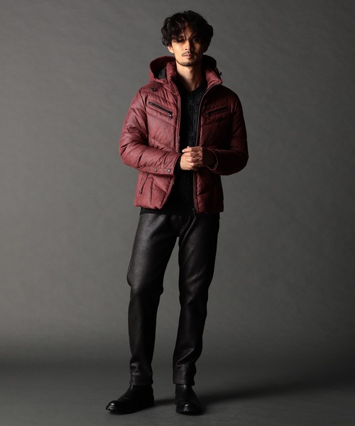 ムラプリントマイクロクロス ダウンブルゾン（ダウンジャケット/コート