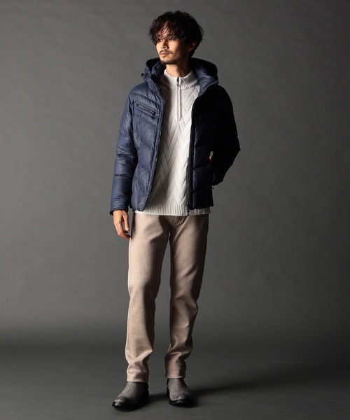 ムラプリントマイクロクロス ダウンブルゾン（ダウンジャケット/コート