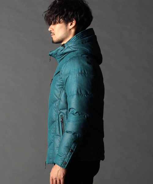 ムラプリントマイクロクロス ダウンブルゾン（ダウンジャケット/コート