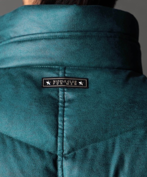 NICOLE CLUB FOR MEN（ニコルクラブフォーメン）の「ムラプリントマイクロクロス ダウンブルゾン（ダウンジャケット/コート・メンズ・レッド系その他/ネイビー/オレンジ/ブルー系その他/オフホワイト/ブラック・XX-LARGE/X-LARGE/LARGE/MEDIUM）」の18枚目の写真