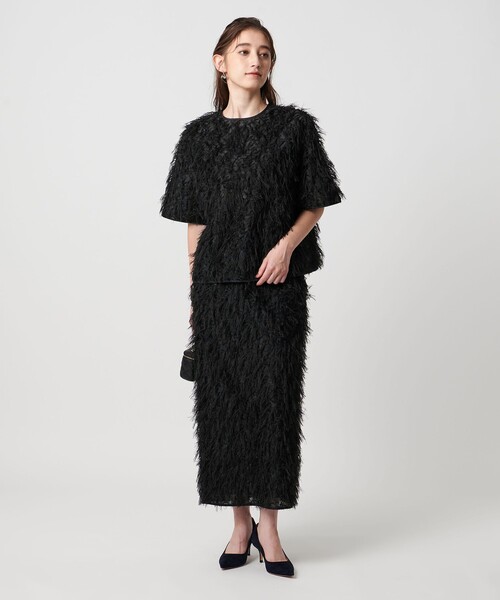 UNITED ARROWS(ユナイテッドアローズ)の「ヘアリー ラメ カットジャガード ブラウス(シャツ/ブラウス・レディース・ネイビー/ホワイト/ブラック・FREE)」の11枚目の写真