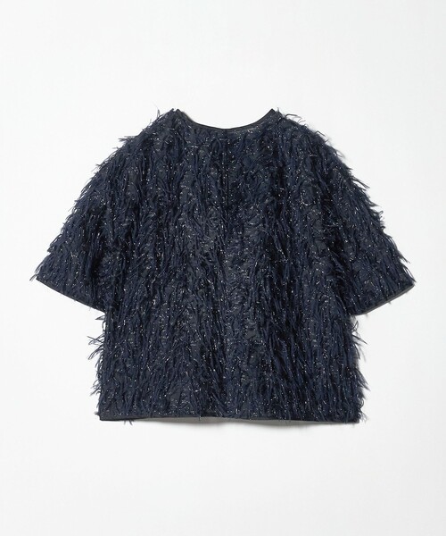 UNITED ARROWS(ユナイテッドアローズ)の「ヘアリー ラメ カットジャガード ブラウス(シャツ/ブラウス・レディース・ネイビー/ホワイト/ブラック・FREE)」の16枚目の写真