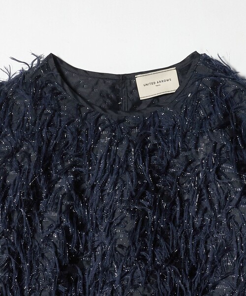 UNITED ARROWS(ユナイテッドアローズ)の「ヘアリー ラメ カットジャガード ブラウス(シャツ/ブラウス・レディース・ネイビー/ホワイト/ブラック・FREE)」の17枚目の写真