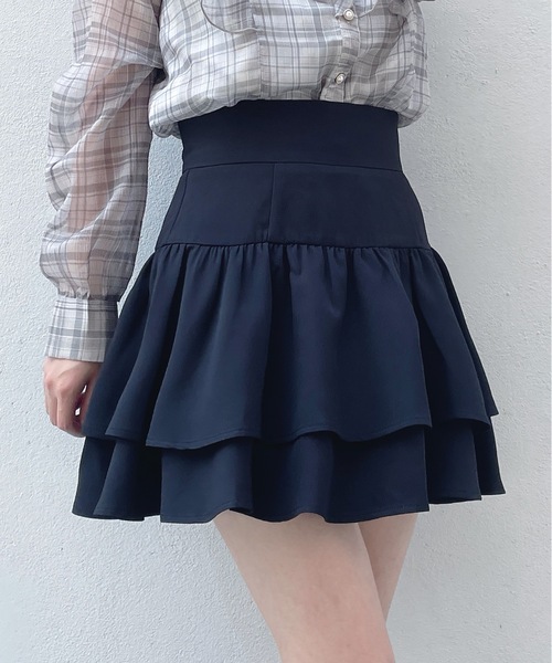 one way（ワンウェイ）の「フレアティアードスカート（スカート・レディース・ブラック系その他2/ブラック系その他/ブラック/レッド系その他・FREE）」の6枚目の写真