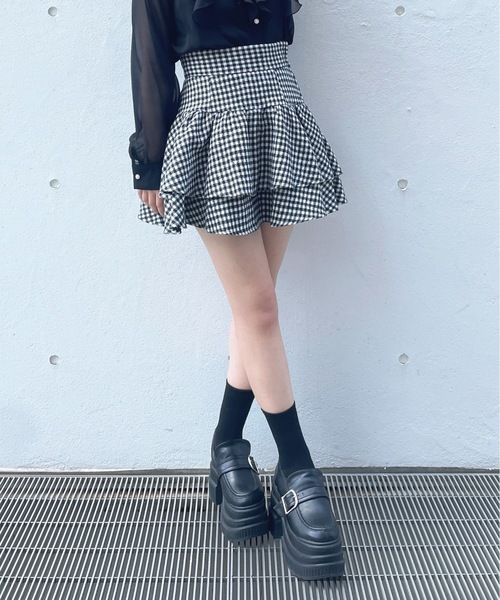 one way（ワンウェイ）の「フレアティアードスカート（スカート・レディース・ブラック系その他2/ブラック系その他/ブラック/レッド系その他・FREE）」の20枚目の写真