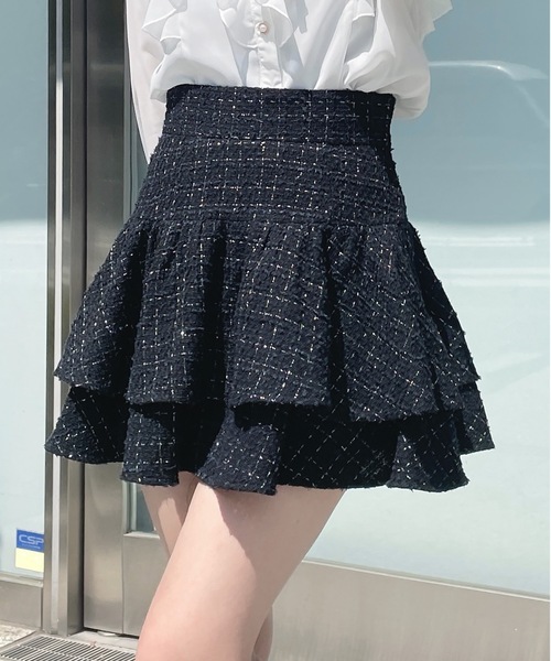 one way（ワンウェイ）の「フレアティアードスカート（スカート・レディース・ブラック系その他2/ブラック系その他/ブラック/レッド系その他・FREE）」の13枚目の写真