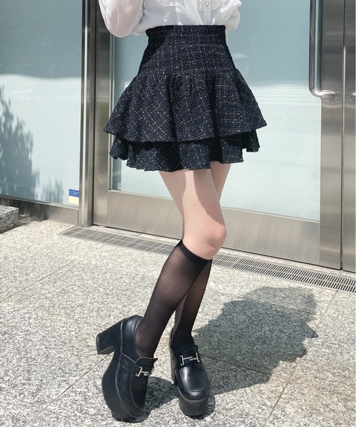 one way（ワンウェイ）の「フレアティアードスカート（スカート・レディース・ブラック系その他2/ブラック系その他/ブラック/レッド系その他・FREE）」の15枚目の写真