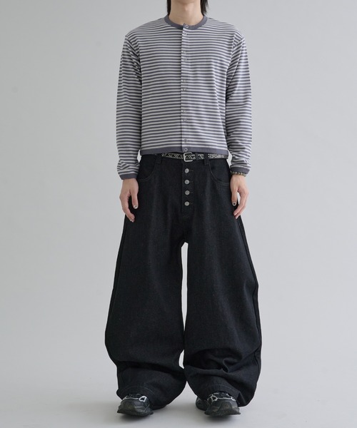 EPNK(イーピーエヌケー)の「Crew neck snap button cardigan / クルーネックスナップボタンカーディガン(カーディガン/ボレロ・メンズ・ブラック/グレー・MEDIUM/LARGE/SMALL)」の22枚目の写真