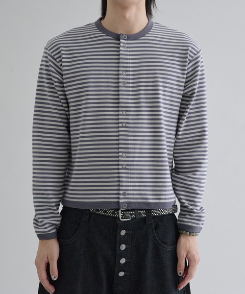 EPNK(イーピーエヌケー)の「Crew neck snap button cardigan / クルーネックスナップボタンカーディガン(カーディガン/ボレロ・メンズ・ブラック/グレー・MEDIUM/LARGE/SMALL)」の19枚目の写真