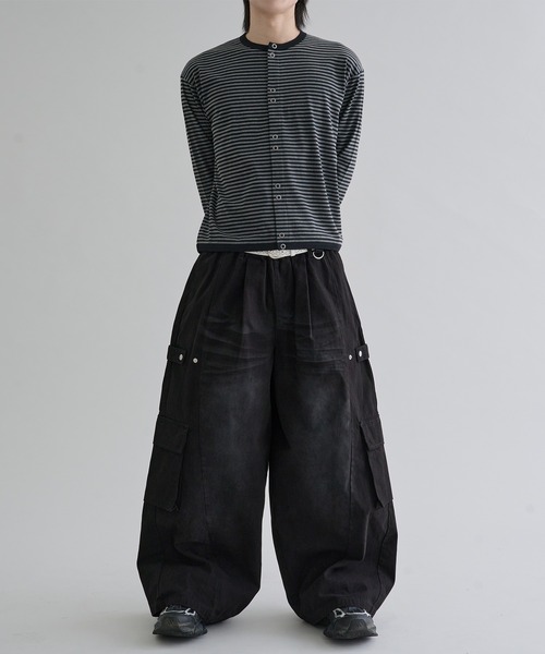 EPNK(イーピーエヌケー)の「Crew neck snap button cardigan / クルーネックスナップボタンカーディガン(カーディガン/ボレロ・メンズ・ブラック/グレー・MEDIUM/LARGE/SMALL)」の13枚目の写真