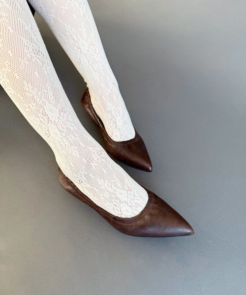 EDIT. FOR LULU（エディットフォールル）の「【CORSO ROMA 9/コルソローマノーヴェ】ギャザーパンプス（パンプス・レディース・ブラウン/ピンク・38/35/36/37）」の3枚目の写真