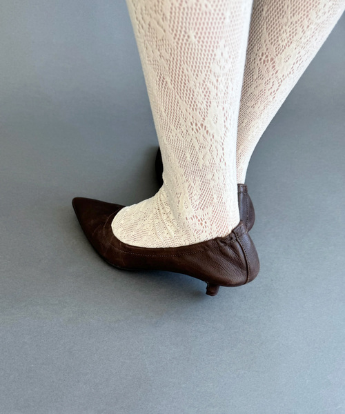 EDIT. FOR LULU（エディットフォールル）の「【CORSO ROMA 9/コルソローマノーヴェ】ギャザーパンプス（パンプス・レディース・ブラウン/ピンク・38/35/36/37）」の4枚目の写真