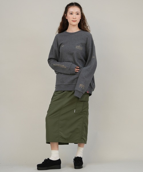 Manhattan Portage（マンハッタンポーテージ）の「Manhattan Portage/マンハッタンポーテージ スウェット トレーナー MP-M598（スウェット・レディース・ブラック/ヘザーグレー/ヘザーチャコール/ライトグリーン・S/M/L）」の14枚目の写真