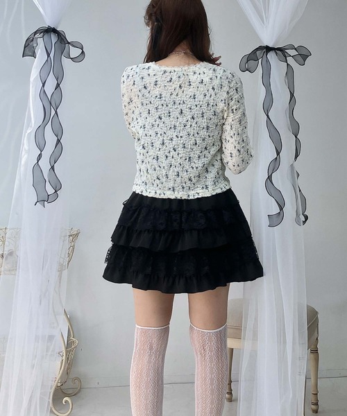 AS KNOW AS plus（アズノゥアズプラス）の「♪ピコレース クルーネックカーディガン（カーディガン/ボレロ・レディース・アイボリー系/杢グレー/アイボリー/アイボリー系1・FREE）」の20枚目の写真