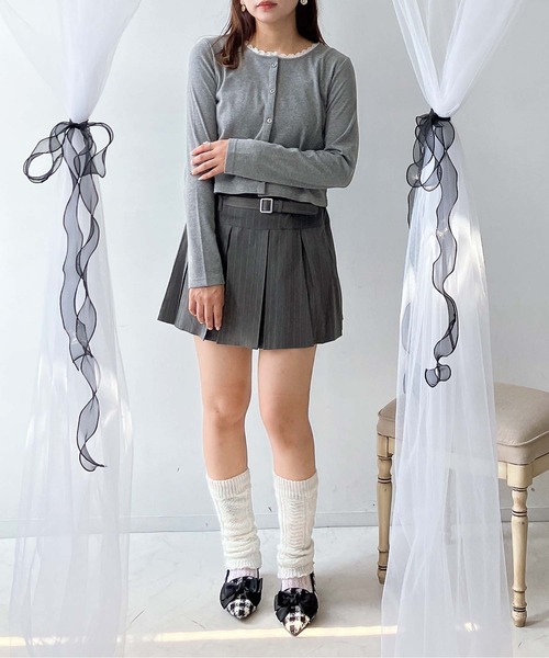 AS KNOW AS plus（アズノゥアズプラス）の「♪ピコレース クルーネックカーディガン（カーディガン/ボレロ・レディース・アイボリー系/杢グレー/アイボリー/アイボリー系1・FREE）」の17枚目の写真