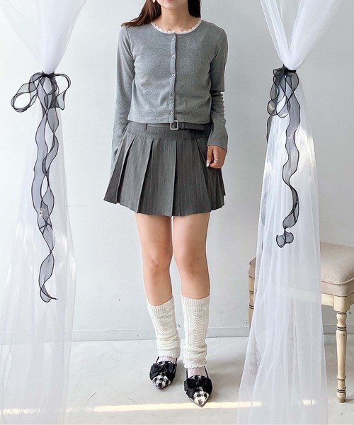 AS KNOW AS plus（アズノゥアズプラス）の「♪ピコレース クルーネックカーディガン（カーディガン/ボレロ・レディース・アイボリー系/杢グレー/アイボリー/アイボリー系1・FREE）」の18枚目の写真