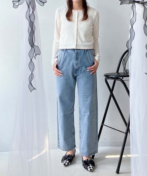 AS KNOW AS plus（アズノゥアズプラス）の「♪ピコレース クルーネックカーディガン（カーディガン/ボレロ・レディース・アイボリー系/杢グレー/アイボリー/アイボリー系1・FREE）」の11枚目の写真