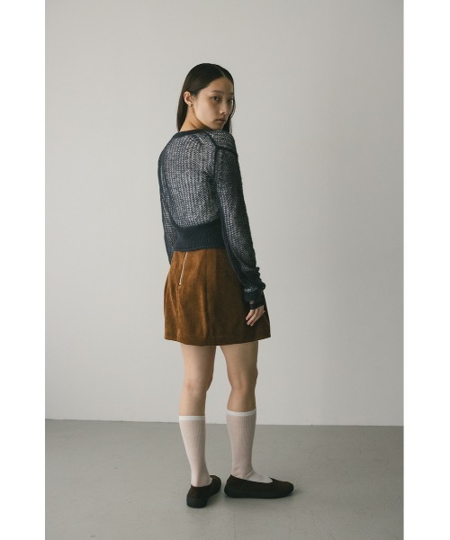STYLEMIXER(スタイルミキサー)の「レイヤースリーブモヘアミックスニットカーデ(カーディガン/ボレロ・レディース・チャコールグレー/ホワイト/グリーン・FREE)」の11枚目の写真