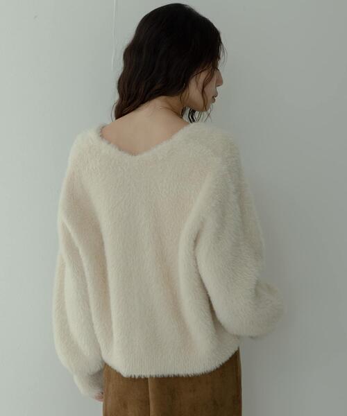 URBAN RESEARCH Sonny Label（アーバンリサーチサニーレーベル）の「フェザーダブルフェイスカーディガン（カーディガン/ボレロ・レディース・アイボリー/チャコールグレー/ミント/ベージュ・FREE）」の8枚目の写真