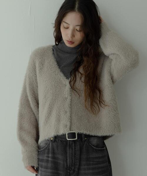 URBAN RESEARCH Sonny Label（アーバンリサーチサニーレーベル）の「フェザーダブルフェイスカーディガン（カーディガン/ボレロ・レディース・アイボリー/チャコールグレー/ミント/ベージュ・FREE）」の13枚目の写真