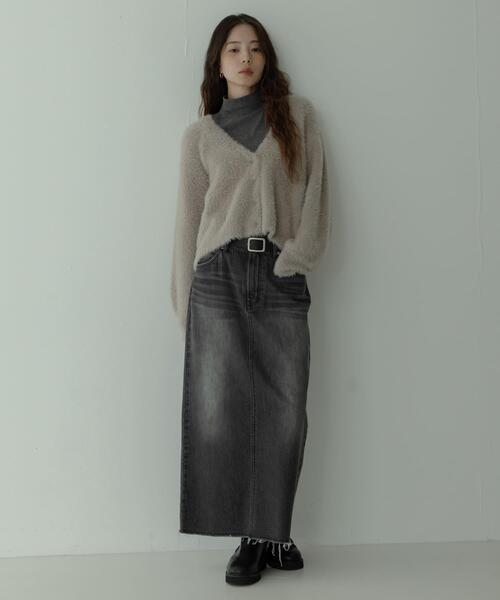 URBAN RESEARCH Sonny Label（アーバンリサーチサニーレーベル）の「フェザーダブルフェイスカーディガン（カーディガン/ボレロ・レディース・アイボリー/チャコールグレー/ミント/ベージュ・FREE）」の10枚目の写真