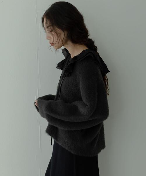 セール】フェザーダブルフェイスカーディガン（カーディガン/ボレロ