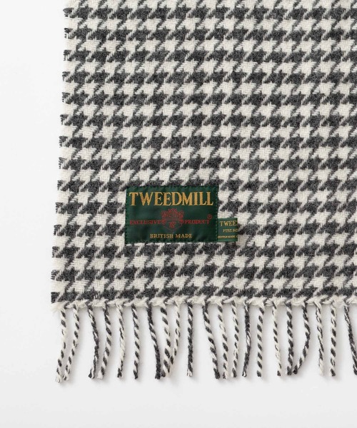 TWEED MILL（ツイードミル）の「TWEEDMILL BRITISH BLANKET ツイードミル ストール（ストール/ショール・レディース・ブラック×ホワイト/ブルー/オレンジ/モスグリーン/グリーン/ローズ/ブルー系・FREE）」の12枚目の写真